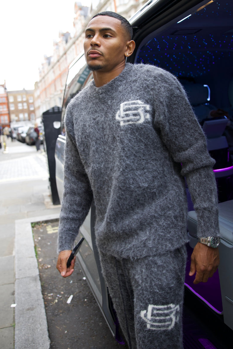 Mohair Knit BC Jumper - Charcoal