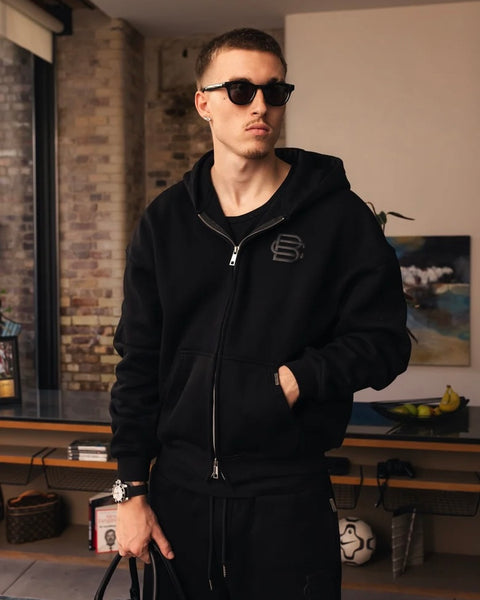BC Basics Zip Hoodie - Matte Black
