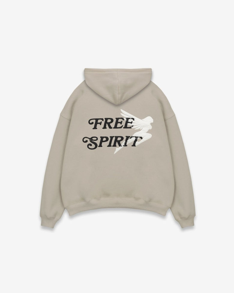 Freier Geist Zip Hoodie - Stein Beige