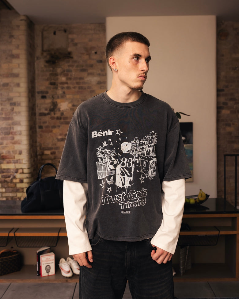 Favelas T-Shirt - Charcoal