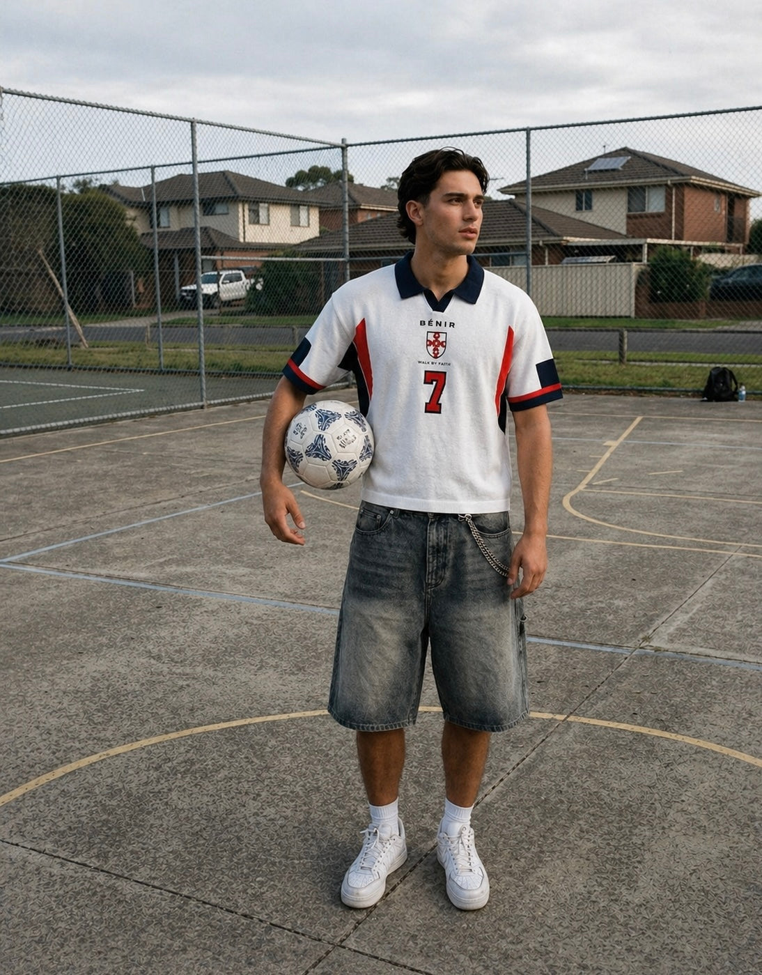 98 England knit Jersey - White
