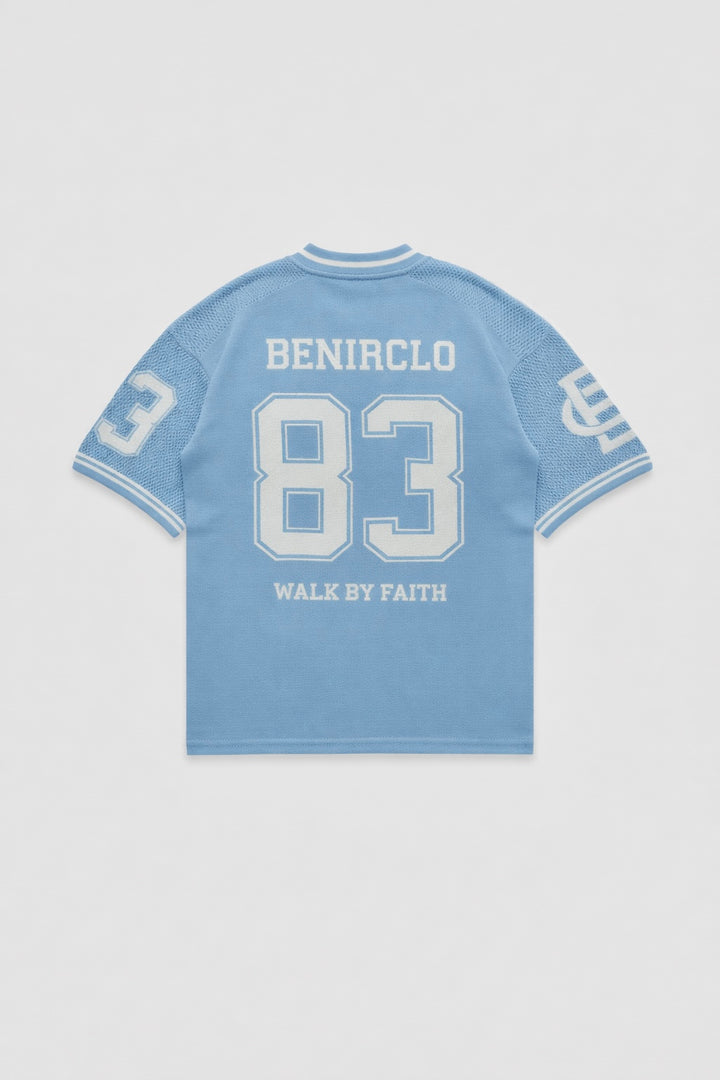God’s Timing 83 knit Jersey - Light Blue