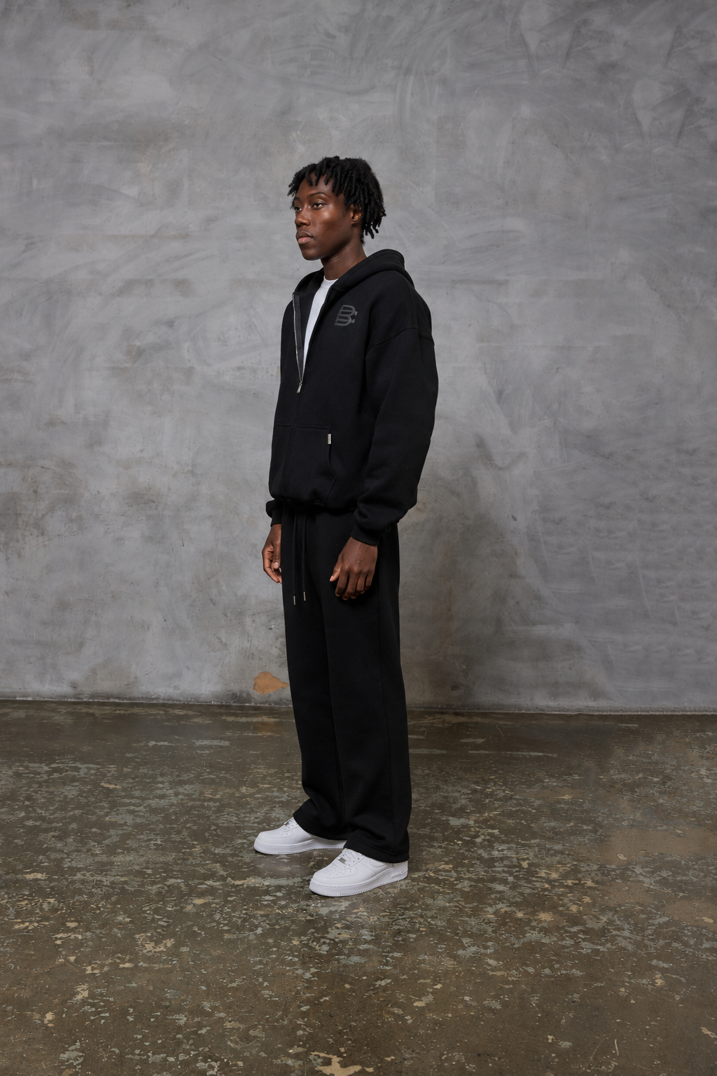 BC Basics Zip Hoodie - Matte Black