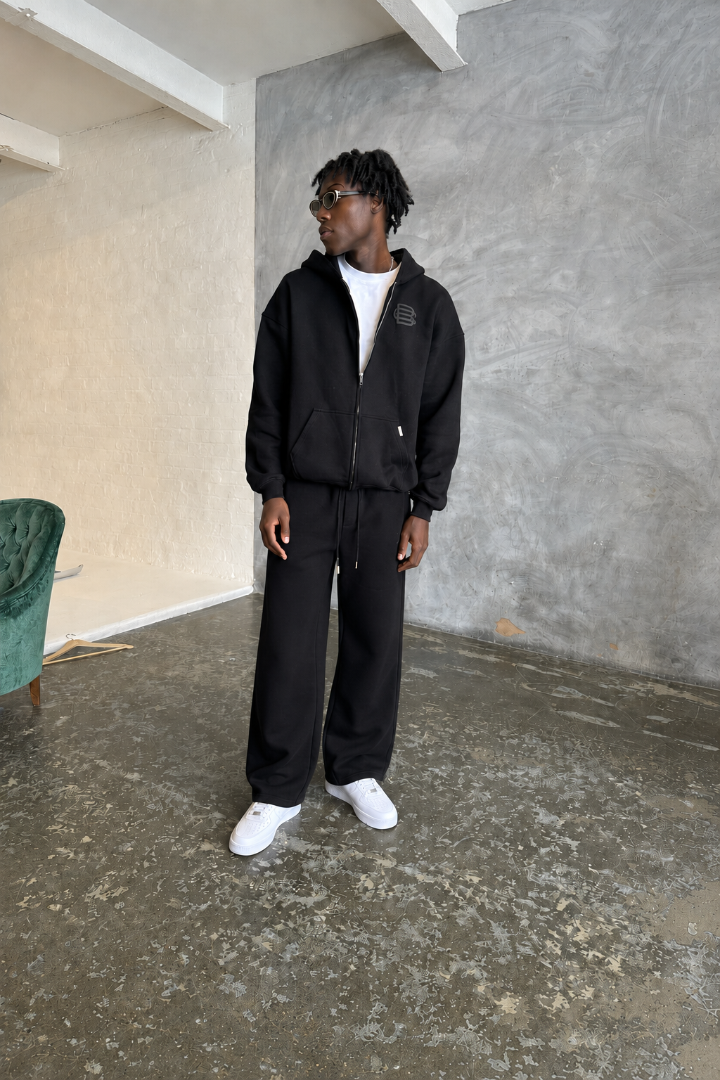 BC Basics Zip Hoodie - Matte Black