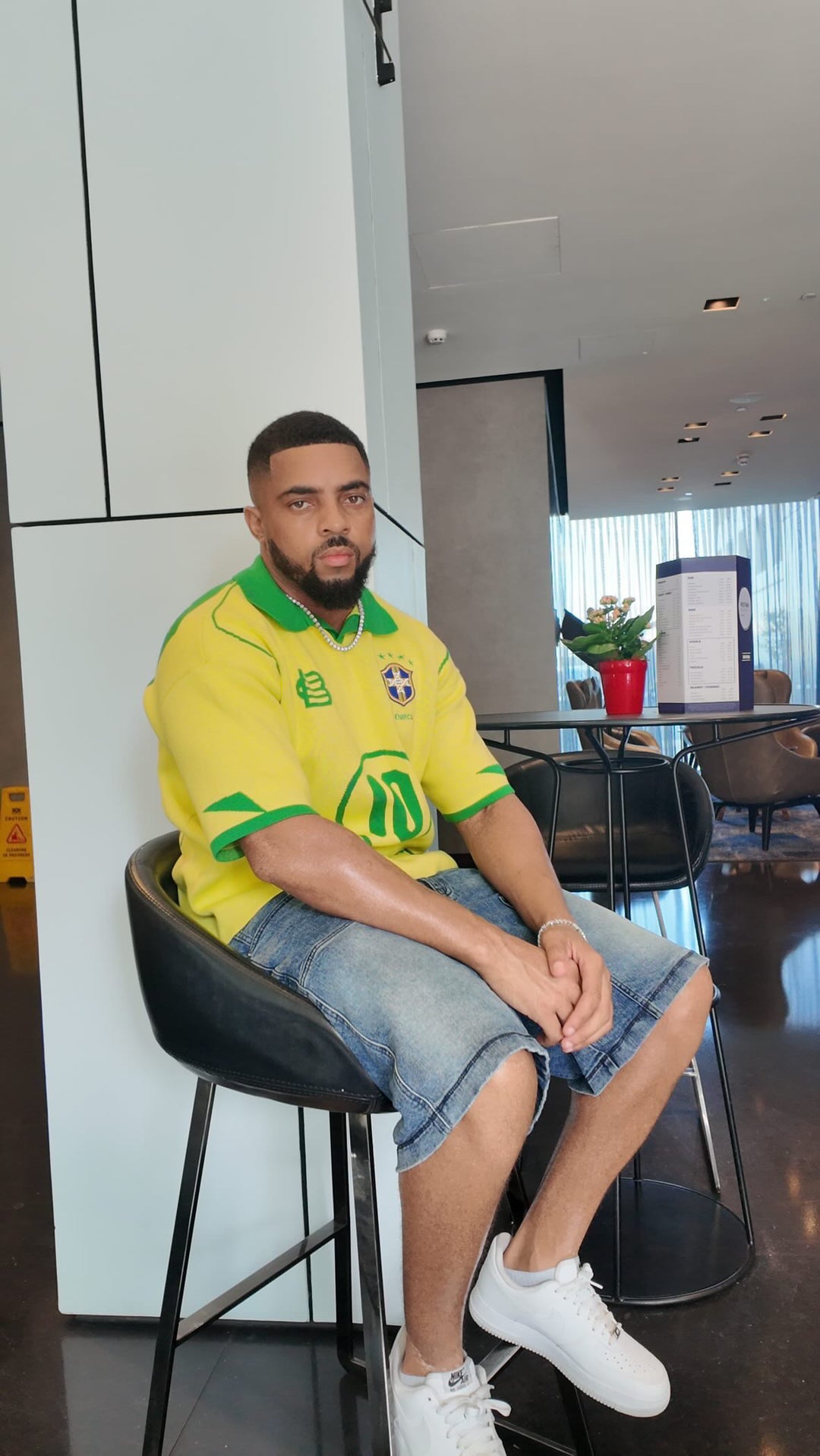 04 dinho inspired knit Jersey - Yellow