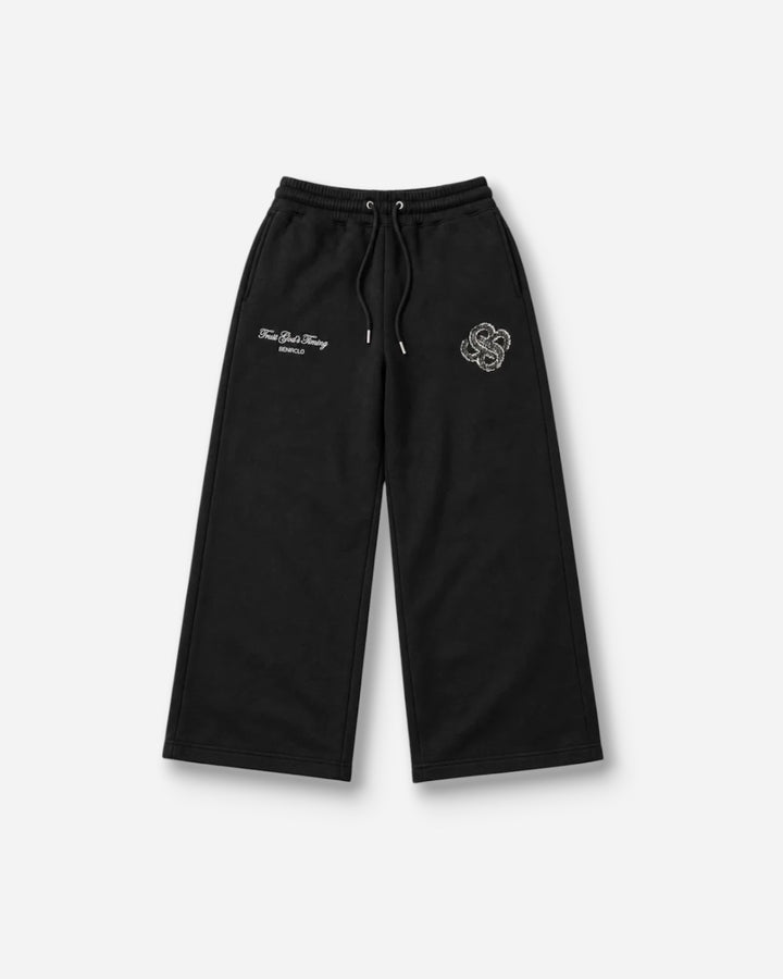 TGT Distressed Joggers - Matte Black