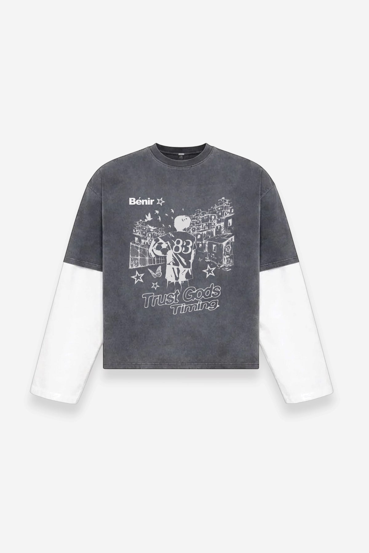 Favelas T-Shirt - Charcoal