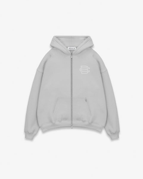 Bénir Club Basics Zip Hoodie V2 - Flat Grey