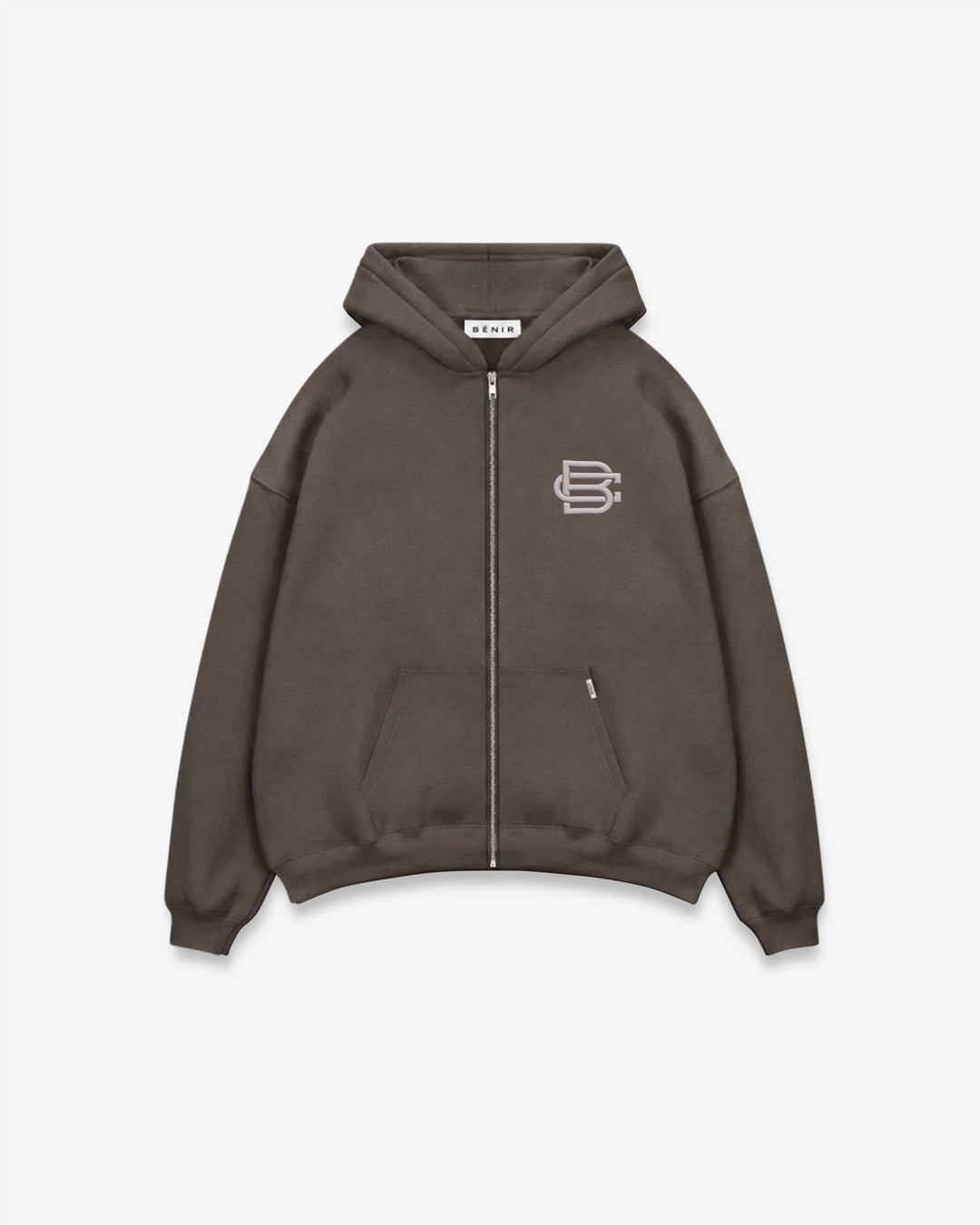 Bénir Club Basics Zip Hoodie - Mocha